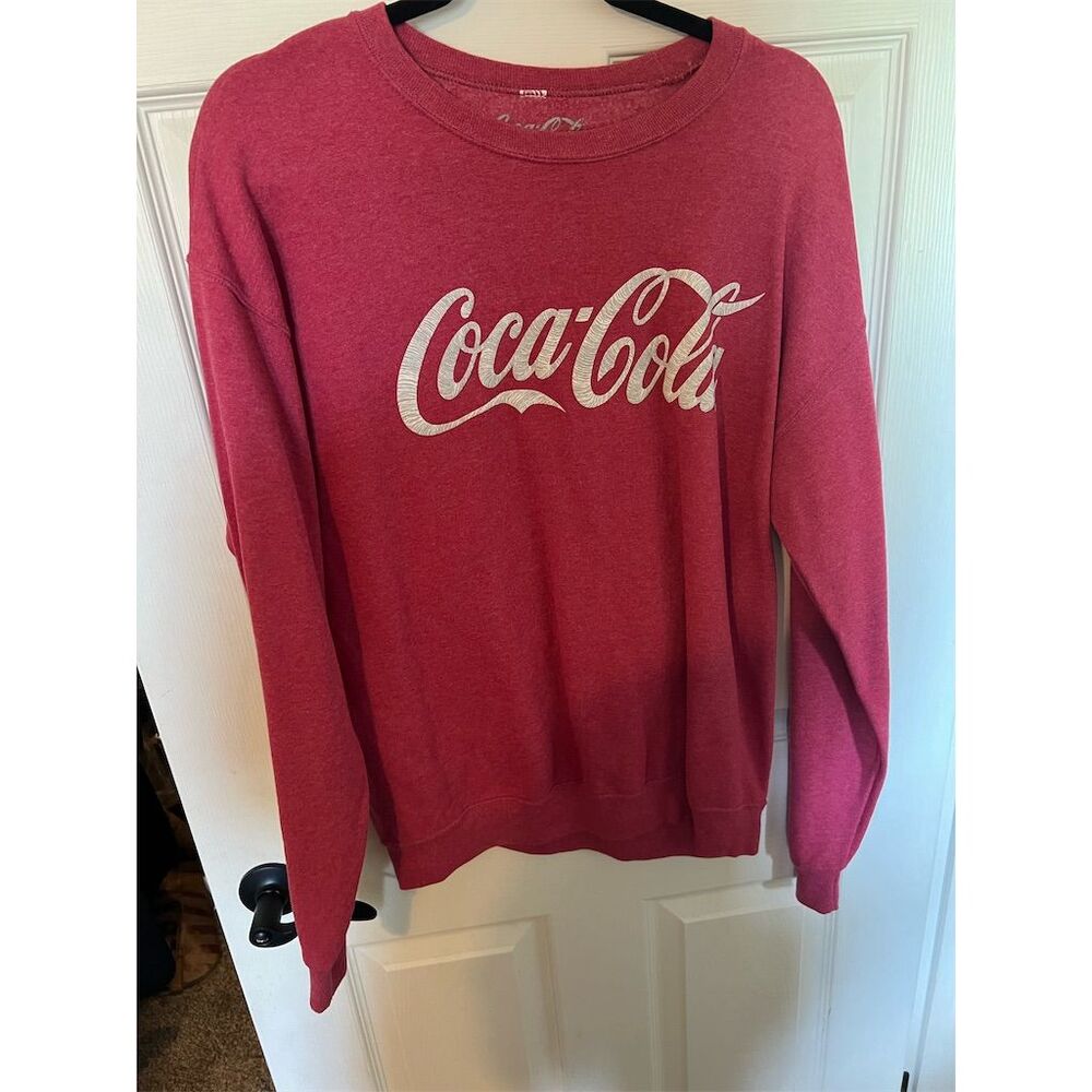 Vintage Coca-Cola Red Graphic Pullover Sweatshirt Unisex Size M